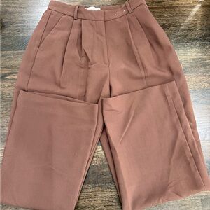 Abercrombie & Fitch Brown ultra high rise Wide Leg Sloane Pant curve love